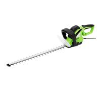 KWQPWKME Taille-haie électrique 750 W. Longueur de coupe 61 cm Vert | Angle de poignée réglable de -90 à 90 degrés, lame découpée au laser, puissante
