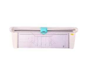 KWTRIO Coupe-papier 450mm de largeur Coupe-papier multi-usages avec 4 têtes de coupe Lignes droites/ courbes/ lignes pointillées et ligne de pliage avec mesures et tampon de coupe pour carte photo Fil