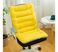 KWULDNAL Coussins de Siège Coussin Exterieur Jardin avec Ceinture élastique au Dos pour Chaise, Fauteuil ou transat de Jardin, terrasse ou Balcon(Yellow,100x45cm)