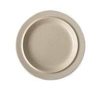 Kx9Lb8d assiettes de service Assiette à Dessert, vaisselle ronde Simple, assiette de petit déjeuner Beige, salade, cuisine Restaurant café et unie assiettes de pâtes
