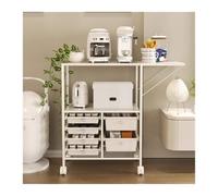 Kx9Lb8d Classeur Armoire de Rangement fichiers, étagère Cuisine for Micro-Ondes, Support for cafetière, Chariot Armoire de Bureau