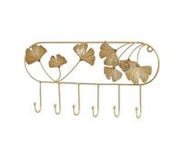 Kx9Lb8d crochets muraux décoratifs Crochet mural en forme de feuille ginkgo, rangement for clés, cabine d'essayage, porte-manteau, crochet artistique fer forgé, décoration d'entrée, porche