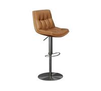 Kx9Lb8d Tabourets de comptoir Tabouret de Bar Chaise relevable Salle à Manger caissier pivotante Pieds Chaise en Acier Inoxydable(Bruin)