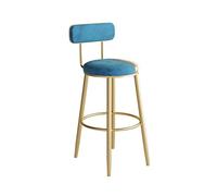 Kx9Lb8d Tabourets de comptoir Tabouret Haut de réception Dessert Shop avec Dossier(Blue,Moyen)
