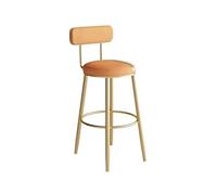 Kx9Lb8d Tabourets de comptoir Tabouret Haut de réception Dessert Shop avec Dossier(Orange,Petit)