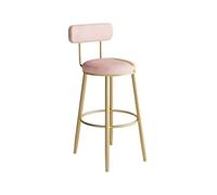 Kx9Lb8d Tabourets de comptoir Tabouret Haut de réception Dessert Shop avec Dossier(Pink,Moyen)