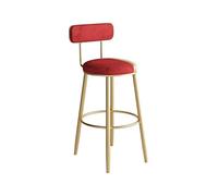 Kx9Lb8d Tabourets de comptoir Tabouret Haut de réception Dessert Shop avec Dossier(Red,Moyen)