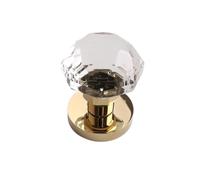 KXCVBNKLJ Poignée de porte avec serrure pour intérieur Invisible Door Lock Single-Sided Lock American Crystal Handle Multi-Color Multiple Sizes(113Golden clear crystal)