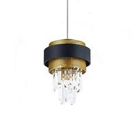 KXEcoLife Lustre en Cristal de Luxe E14 Nordic Creative Light, Style Moderne et épuré, idéal pour Salon, Chambre, Restaurant, Couloir, Magasin ou Maison - Noir avec Abat-Jour de 25 x 32 cm