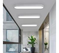 KXEcoLife Plafonnier rectangulaire Moderne à LED 3000K/4000K/6000K - Luminaire en Fer Blanc pour la décoration intérieure, Couloir, hôtel, Chambre - Lampe de 35 cm avec éclairage Lumineux