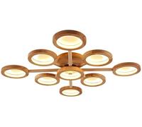 KXEcoLife Plafonnier Sputnik à 9 lumières LED dimmables, Style Rustique, Semi-encastré, éclairage Industriel pour Chambre, Salon, Cuisine, buanderie, Salle à Manger.