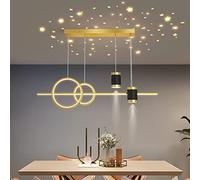 KXEcoLife Suspension LED Moderne, Lampe Suspendue en Forme d'anneau pour Salle à Manger, Salon et Chambre, luminaire de Plafond élégant, décoration Lumineuse contemporaine