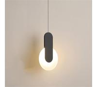 KXEcoLife Suspension Lumineuse Moderne Noire à intensité Variable, Abat-Jour réglable, Barre 5W/10W, Style Circulaire, linéaire, Suspension de Style Industriel, Longue et contemporaine (30 c