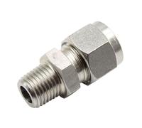 KXJSYL Tool Raccord mâle à Compression Swagelok en Acier Inoxydable, 1 pièce, 3 4 6 8 10 12mm X 1/8 1/4 3/8 1/2, Tuyau BSPT(Tube OD 6mm,1/8")