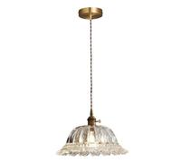 KXKLGWHN Abat-jour de lustre en verre créatif en forme de pétale, lampe à suspension de style nordique, plafonnier encastré, lampe suspendue à tête unique à vis E27, luminaires décoratifs de bar de re