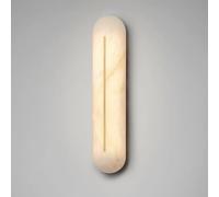 KXKLGWHN Applique murale en albâtre de 45 cm (17,7 po), style minimaliste moderne, applique murale en marbre, raccordement direct à l'électricité, luminaires décoratifs pour salon, couloir ou chambre.