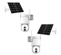 KYF Caméra Solaire Motorisée Extérieure 3K 6MP Pan 270° | Batterie 9000 mAh, Panneau Solaire 7W, Détection Humaine PIR, Vision Nocturne 30 m, Wi-Fi 6 IP65