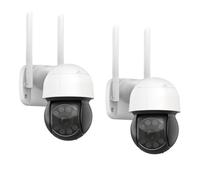 KYF Caméra Surveillance Extérieure 6MP Wi-FI Double Bande Lot de 2 | Carte SD 32 Go incluse, Vision nocturne 20 m, Rotation 355°, Compatible Alexa & Google, Suivi automatique