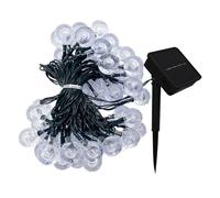 KYF Guirlande Lumineuse Solaire - 50 LED Blanc Chaud 3000K - 7 Mètres - 8 Modes d'Éclairage - Autonomie 8 h - IP44 - Extérieur