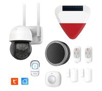 KYF-Kit de Sécurité Connecté avec Caméra KYF-CAM-026 + Sirène Extérieure Solaire Autonome