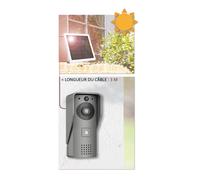 KYF visiophone Wi-Fi rechargeable avec panneau solaire, carillon intérieur et carte SD 16 Go