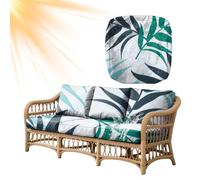 KYJSW Housse De Coussin De Canapé Extérieur Imperméable 1 Pièce, Housse Assise avec Fermeture Éclair, pour Chaise De Jardin Terrasse Salon (Vert-Feuille,60x55x10 cm)