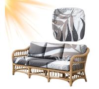 KYJSW Housse De Coussin De Canapé Extérieur Imperméable 1 Pièce, Housse Assise avec Fermeture Éclair, pour Chaise De Jardin Terrasse Salon (Brun-Feuille,50x55x10 cm)