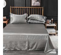 KYKHT Drap de Lit en Satin de Soie - Doux Confort Premium Hôtel - 1 Pièce Literie Drap Plat Housse de Matelas (Uniquement) - 230x250cm