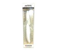 Kyocera FK-075-WH WH Petit Couteau d'Office Manche Ergonomique Blanc / Lame Céramique Blanc 7,5 cm
