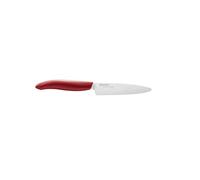Couteau office céramique lame blanche manche rouge 11cm KYOCERA