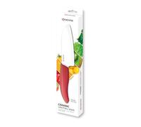 Kyocera FK-140-WH RD Couteau du Chef Manche Rouge Lame Céramique Blanche 14 cm