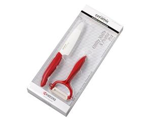 Kyocera Starter Set RD Couteau, Céramique, Rouge, 22,4 x 2,7 x 1,7 cm FK110CP10NRD