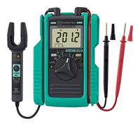 Kyoritsu KEW 2012R Multimètre numérique avec mini-pince pour mesure TRMS de tension AC/DC, courant AC/DC, résistance, compte, diode, capacité, fréquence, gris