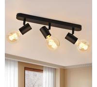 KYOTECH Plafonnier/applique Spots Orientables, Spot bar design rétro, orientables & pivotants,Spot de Plafond à 3 Lampe Rétro au Design Vintage pour Cuisine Séjour Couloir Escalier Café (Sans Ampoule)