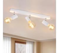 KYOTECH Plafonnier/applique Spots Orientables, Spot bar design rétro, orientables & pivotants,Spot de Plafond à 3 Lampe Rétro au Design Vintage pour Cuisine Séjour Couloir Escalier Café (Sans Ampoule)