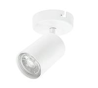 KYOTECH Plafonnier LED 1 Spots Orientables 1 GU10 Spots de plafond Pivotants & Orientables,Applique murale LED Blanc mat,livré sans ampoules