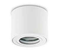 KYOTECH Spot LED en Saillie IP44 pour salle de bain Ø80x65mm Plafonnier Luminaire pour Module LED Ronde Apparent Downlight Lampe Blanc, Ampoule non incluse, Lot de 1