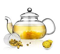 Kyraton Théière ronde pour infuseur de théière de tous les jours 1L, Résistant à la chaleur