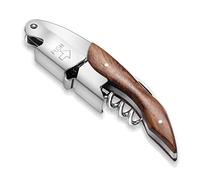 Kyraton Tire-bouchon Classique Tout en Un - Manche en Bois, Acier Inoxydable - Clé à Vin, Ouvre-bouteille pour Bar, Bière, Restaurant, Serveurs