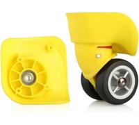 KYUEPONG Roue à Bagages, Roues de Valise, | Spinner de pièces de réparation de remplacement muet pivotant à 360 degrés(Yellow)
