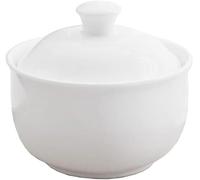 KYUEPONG Sucrier, Sucrier en céramique blanche, plat à bonbons, pot de rangement, récipient avec couvercle
