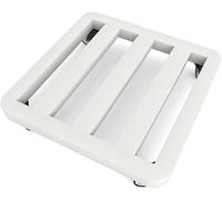 KYUEPONG Support for Plantes roulantes, 1 pièce | Chariot à plantes avec roulettes robustes, roulettes à support roulant, chariot carré verrouillable(White,16inch)