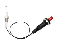Kyuionty Kit d'allumage piézo universel - Bouton poussoir d'allumage fileté - Électrode en céramique - Accessoires pratiques pour four/chauffage/barbecue à gaz/cuisine en plein air (aiguille incurvée)