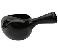 Kyusu Kyusu Théière japonaise à une main avec passoire à thé, en céramique, avec poignée latérale, idéale pour la préparation du thé vert, 350 ml, noire