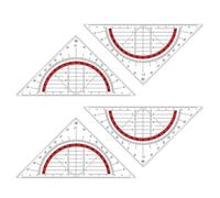KZTHA 4 Pièces Equerre de Géométrie Hypoténuse 160 cm en Plexiglassans Facette Très Flexible Difficile à Casser (E)
