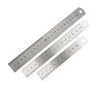 KZTHA Lot de 3 Regle Metal Réglet, Droite en Acier Inoxydable Réglet, Metal Double Face Regle Metallique, pour Élève Ingénieur Architecte Professeur 10 15 20 cm