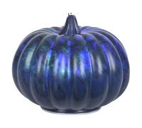 KzW781 Lampe citrouille en verre avec minuteur, avec 10 guirlandes lumineuses à l'intérieur, fonctionne à piles, idéale pour Halloween, l'automne, Thanksgiving, Noël (couleur) KzW781 (bleu, 16,5 x 14