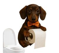 l 22 x 16 x 12 cm Porte-rouleau de papier toilette pour chien Distributeur de rouleaux en résine Décoration de salle mignonne Nouveauté Porte-rouleau de cuisine debout sans support de papier de