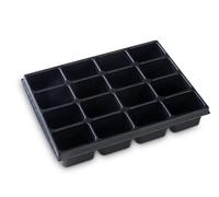 L-BOXX Insert pour petites pièces, 16 cavités, pour i-BOXX 72 et tiroir LS-Tray 72, 16 cavités fixes, 100 % polystyrène recy ompatible Sortimo/Bosch