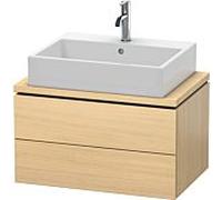 Duravit Meuble sous-lavabo L-Cube Compact suspendu 2 tiroirs 720x400x477 mm chêne méditerranéen